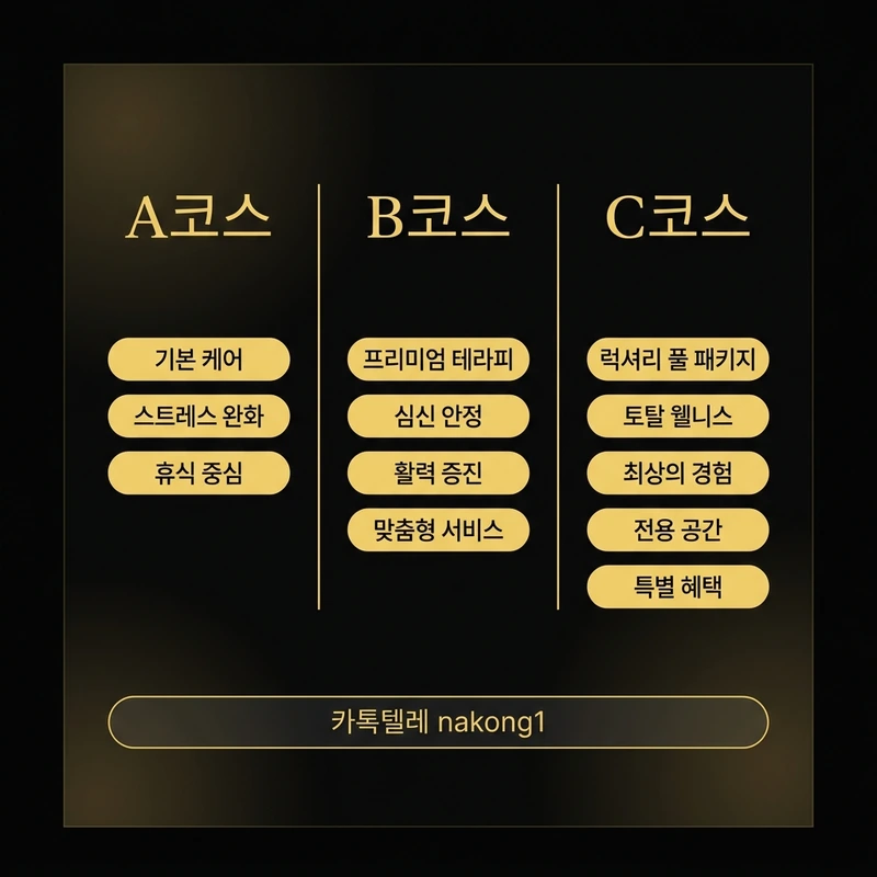 나트랑 마사지 1인 코스 비교 카드