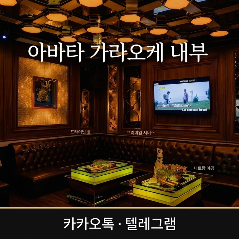 나트랑 아바타 가라오케 내부 분위기