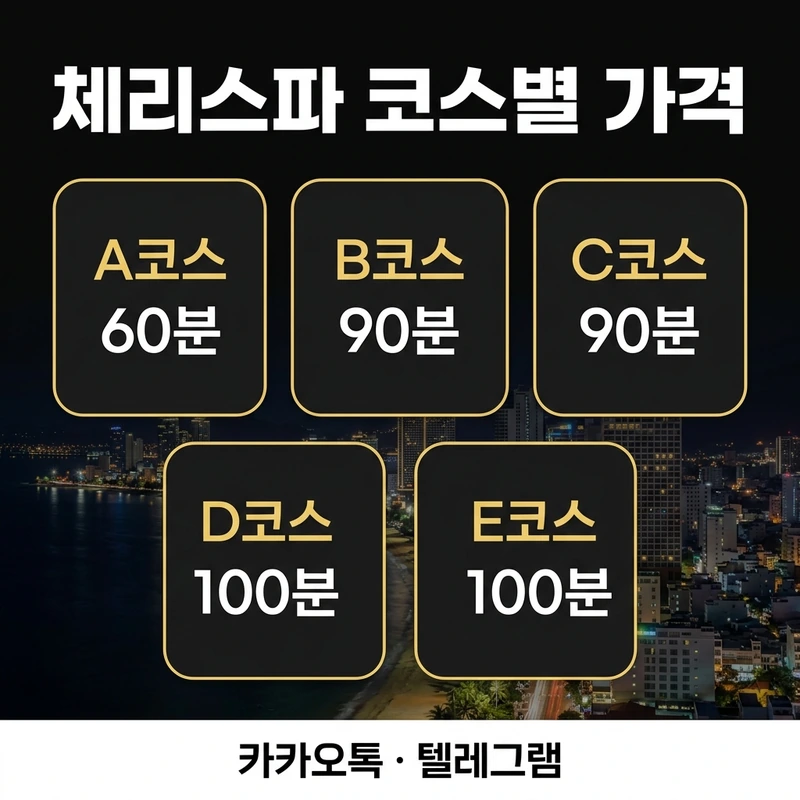 체리스파 불건마 코스별 가격표