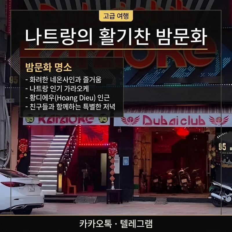 나트랑 두바이 가라오케 황디에우 거리 야경
